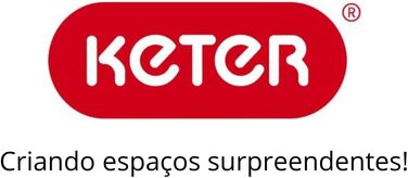 Keter Stilo Plastic Cabinet, tall, WxDxH: 68x39x173cm, gray/black/red, including 3 adjustable shelves (max. load capacity of 15kg each) (Industrial)