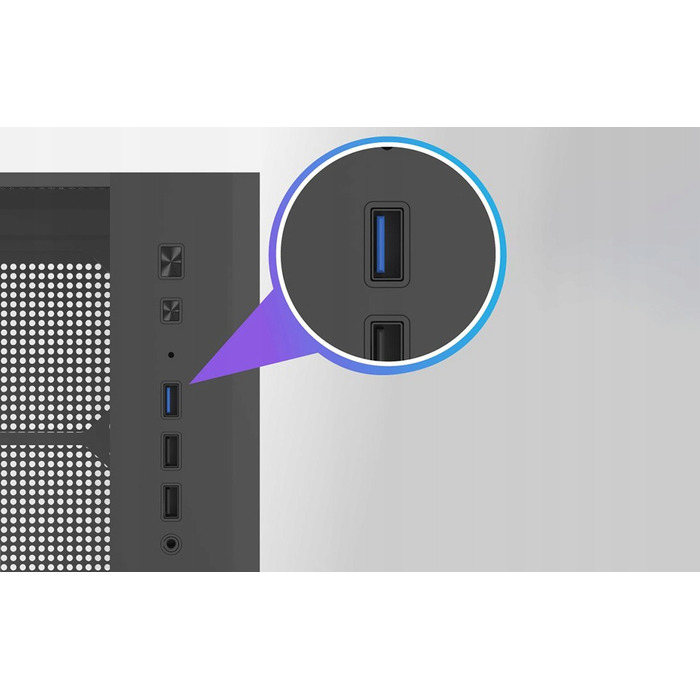 Корпус для комп'ютера DarkFlash DB460M Big Tower m-ATX, загартоване скло, чорний, USB 3.0