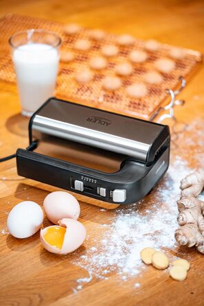 Ручний міксер ADLER AD4225, 800W, 5 швидкостей, турбо-режим, з нержавіючої сталі, для тіста та мусів