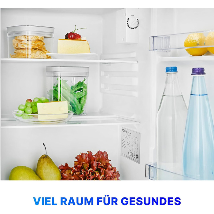 Холодильник Bomann KB 7347 Mini 58 л з регулюванням температури та змінним напрямком відкривання дверцят, чорний (модель 2023)