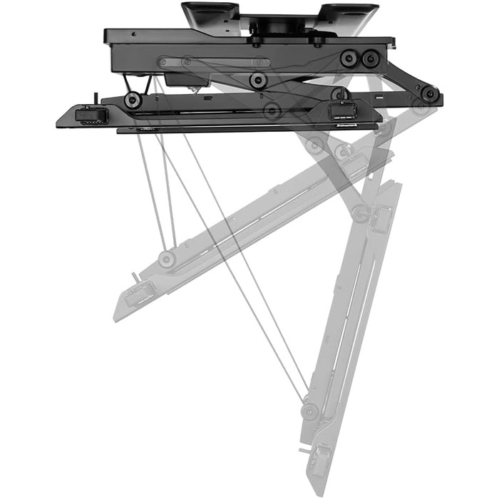 Моторизоване кріплення для телевізора на стелю HL47ML 32-75 дюймів, чорне, з поворотним механізмом 180° та Smart Home управлінням (до 35 кг)