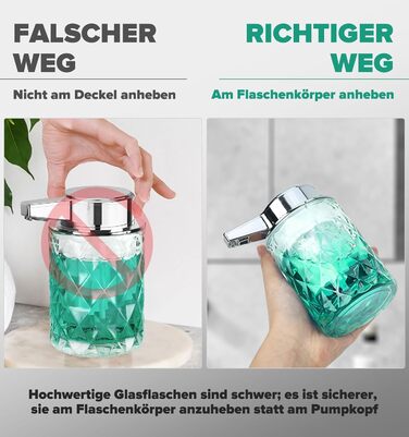 Phneems Automatic Soap Dispenser Glass Electric Soap Dispenser with Sensor 3 Levels Adjustable Soap Dispenser Automatic Dish Soap Dispenser USB Charging IPX5 Waterproof FOR Bathroom Kitchen Gel