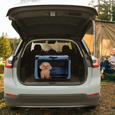 Транспортна переноска для собак та котів Petsfit, складана, для подорожей та авто, блакитна