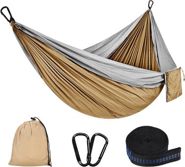 Гамак для відпочинку на природі: міцний, ультралегкий, для кемпінгу та відпочинку на пляжі (300 x 200 см)