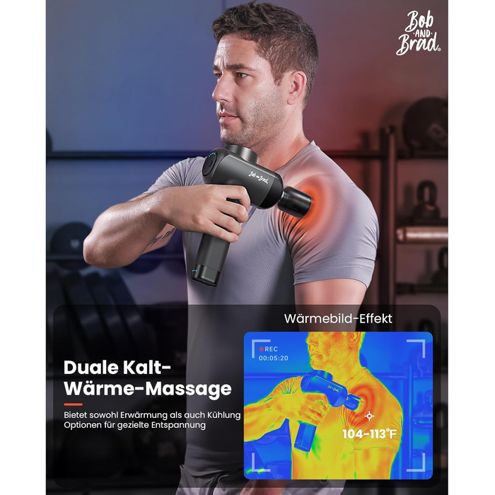 Bob & Brad X6 Pro Max Massage Gun with Heat & Cold Therapy - 11mm Amplitude Electric Muscle Massager