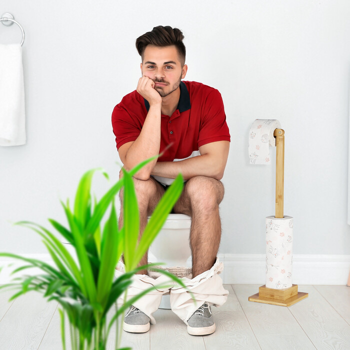 Relaxdays Bamboo Toilet Paper Holder Standing