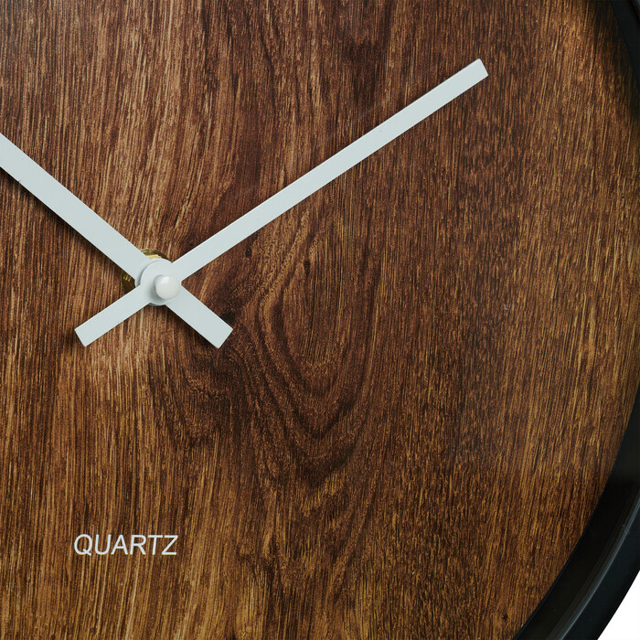 Relaxdays Modern Wall Clock with Wood-Look Finish