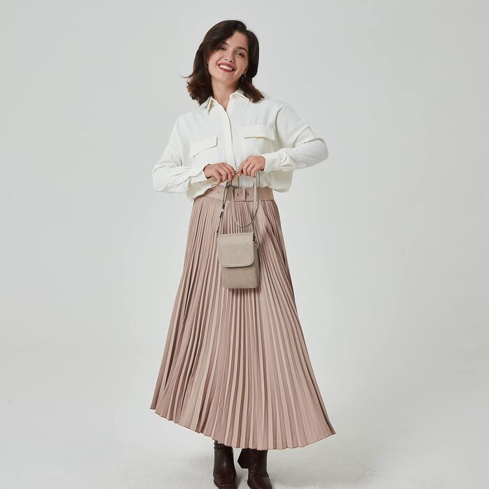 Сумка-клатч BOSTANTEN Klein через плече для телефону, сіра PU шкіра, жіноча, з гаманцем