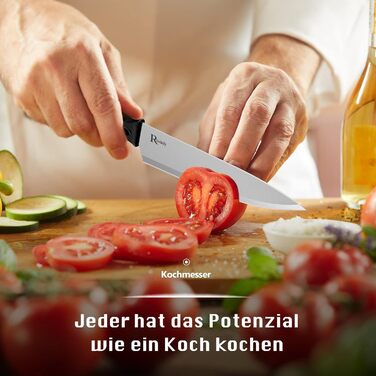 Набір ножів кухарських 7 предметів з бруском, кухонний набір ножів, ніж, ножиці, брусок для нарізки м'яса/овочів/фруктів, для нарізки, кубиків, шинкування (срібний)