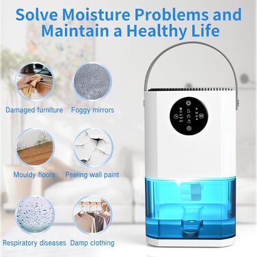 Електричний осушувач повітря Dreamhigh® 1.7L для ванної, підвалу, спальні (35 ㎡)
