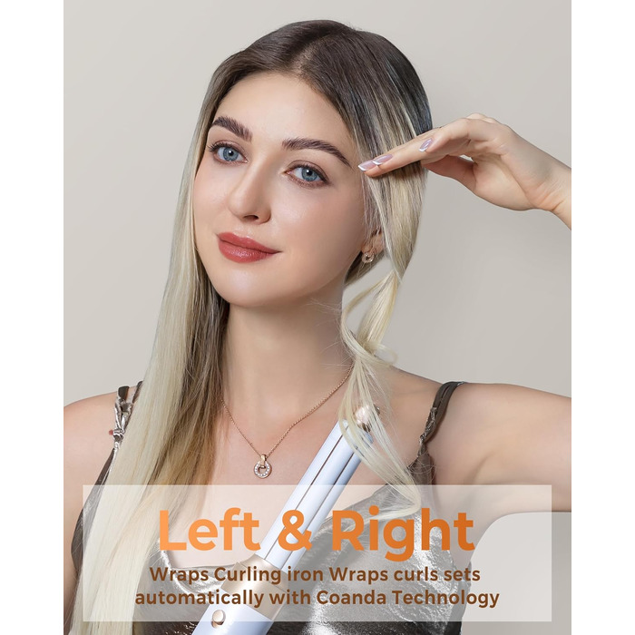 UKLISS Air Styler 7 в 1: фен-щітка з 7 насадками для сушіння, укладання та об'єму волосся, іонізація, білий