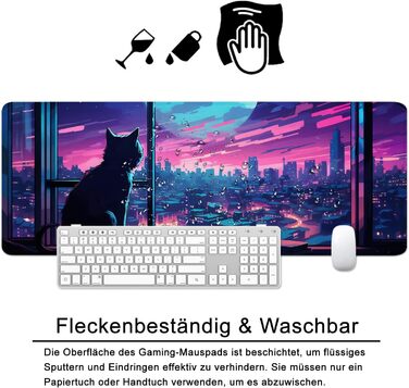 Килимок для миші Octopus, фіолетовий, 80x30 см, XL, великий, для геймінгу, під клавіатуру, килимок на стіл, Desk Pad