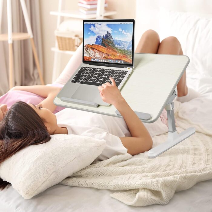 Регульований стіл-підставка для ноутбука: висота та кут нахилу, складна, для софи, ліжка, тераси, балкона, саду, пляжу