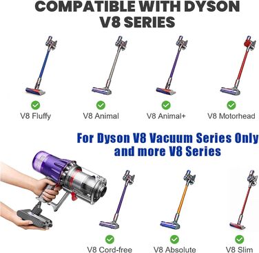 Акумулятор V8 6000mAh Powtree для пилососа Dyson SV10 (2 фільтри + викрутка + 3 шурупи + щітка)