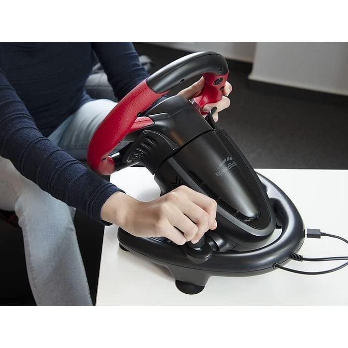 Кермо Speedlink Trailblazer для ПК, PS4, PS3, Xbox One, Xbox Series, Switch з педалями та перемиканням передач, Force Feedback, чорно-червоне