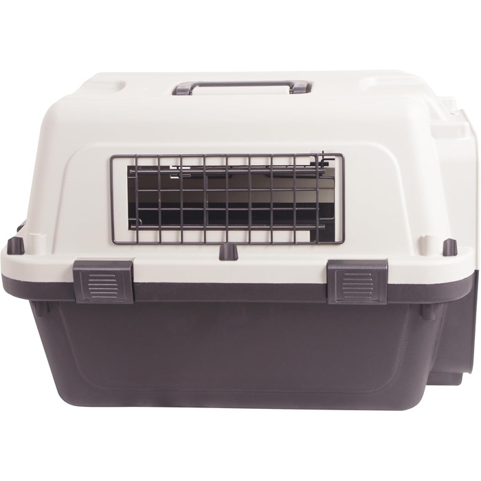 Пластиковий переноска для собак та котів, портативна, для подорожей, без коліс, світло-коричневий