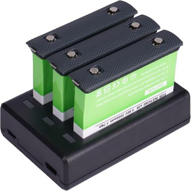 2 акумулятори Insta360 2800mAh з зарядним пристроєм USB-C, Li-Ion акумулятори для Insta360 Action Camera, з Micro SD слотами (X2)