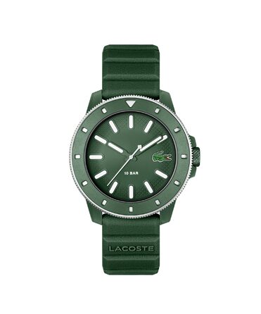 Годинник Lacoste 12.12 Scuba чоловічий, кварцовий, силіконовий ремінець (зелений)