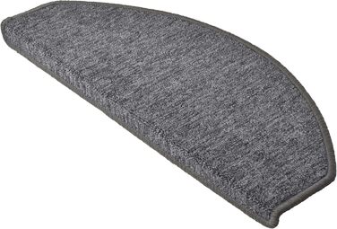 Beautissu Stair Treads - 55x15 cm - 15 Pack - Non-Slip Indoor Stair Mats - Carpet Stair Treads for Narrow Stairs - ProStair - Grey