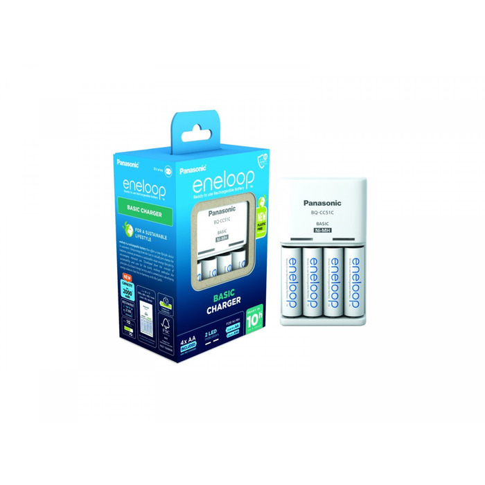 Зарядний пристрій Panasonic Eneloop BQ-CC51 з 4 акумуляторами AA 2000 mAh