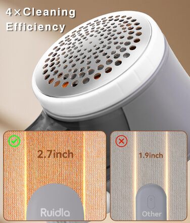 Електричний видалення ворсу для одягу: видалення ворсу з одягу з 6 змінних лез з нержавіючої сталі (сірий)