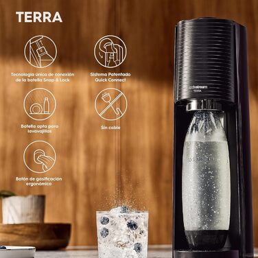 SodaStream Set: Газована вода вдома – машина для газування, циліндр CO2 60л, пляшка FUSE 1л, 2 пляшки My Only Bottle 0.5л, чорний колір