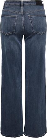 Джинси жіночі Only Madison з широкими штанинами, висока талія, колір Blue Black Denim (M/30L)
