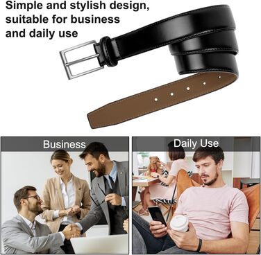 Чоловічий шкіряний ремінь Flintronic, 90/100/110/120/130 см. Металевий ремінь у стилі ретро, 33 мм. Підходить для джинсів, костюмів. Колір: чорний. Розмір: 92 (загальна довжина 100 см)