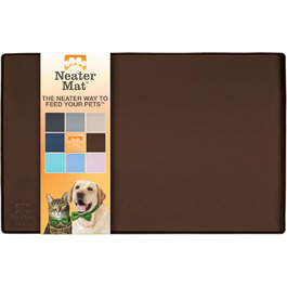 Підкладка під миску для собак та котів Neater Pet Brands - водонепроникна, силіконова, 48,3 x 30,5 см, коричнева
