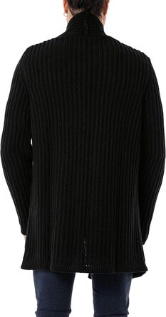 Чоловічий кардиган Redbridge, довгий крій, чорний колір