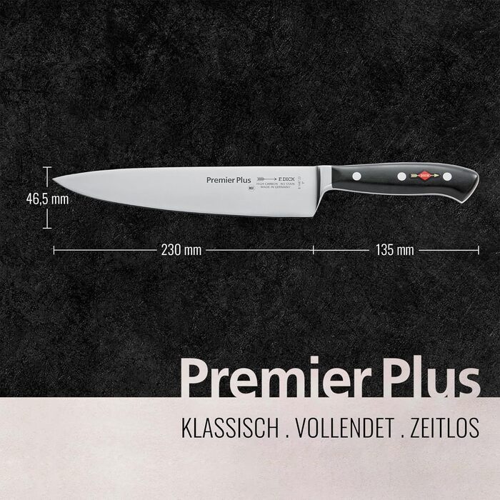 Ніж кухонний F. Dick Premier Plus 23 см (X50CrMoV15, нержавіюча сталь, 56 HRC)