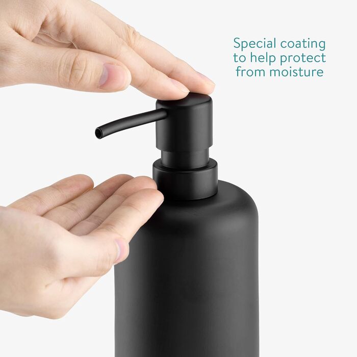 Набір для ванної кімнати Navaris чорний 3 шт. - дозатор мила, стакан для зубної пасти та мильниця. Декоративні аксесуари для ванної кімнати з штучної смоли, матове покриття.