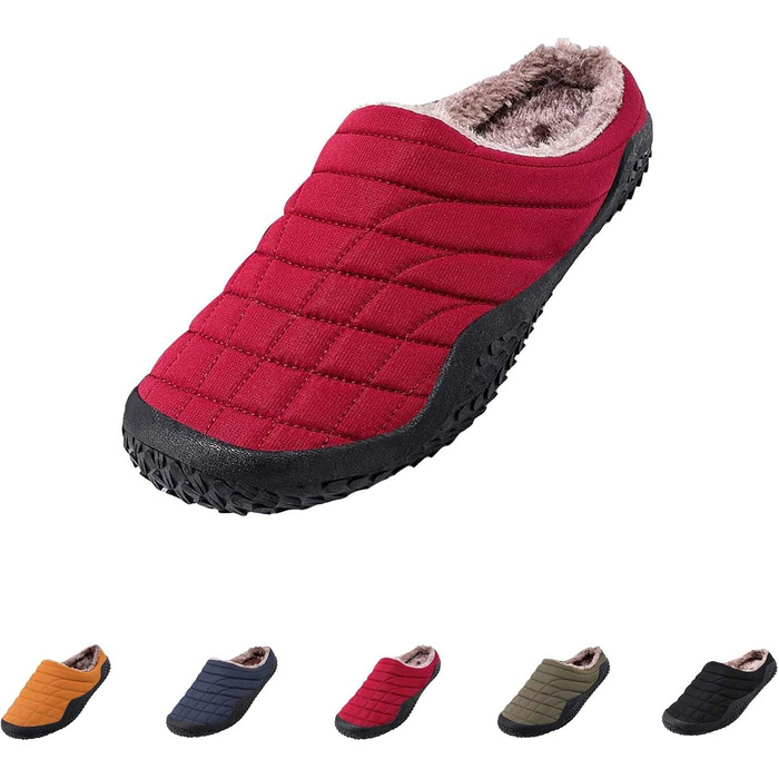 Чоловічі теплі халапи з овечої шкіри, м'які та зручні, червоні, розмір 42