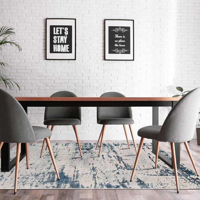 Килим короткого ворсу для вітальні з абстрактним малюнком, великий, м'який, неслизький, сірий (120x160 см, 200x300 см)