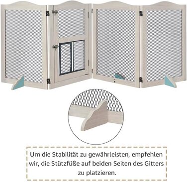 Захисний бар'єр для каміну Unipaws, огорожа для собак, 6 панелей, без свердління, білий (сірий)