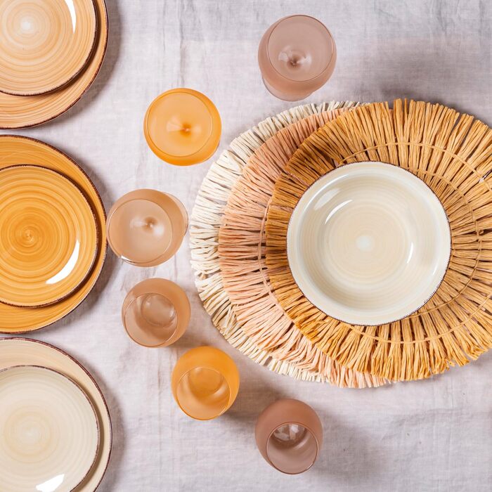 Villa d'Este Home Tivoli Baita: 18-частинний чайний сервіз з шоколадного фарфору, Steingut