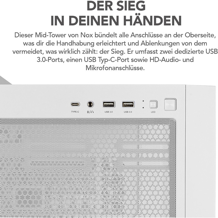 Ігровий корпус NOX Hummer BIOS Midi-Tower ATX/Micro-ATX/ITX з 8