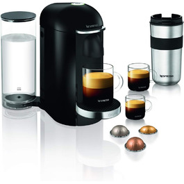 Кавомашина Nespresso Krups Vertuo YY2778FD: Espresso та кава, 40-410 мл, титан (чорний)