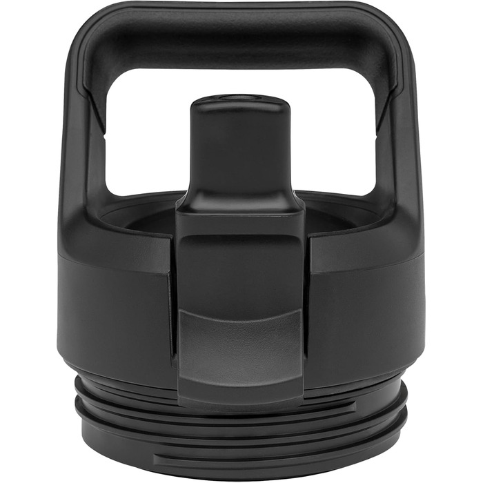 Термос-пляшка YETI Rambler 750 мл зі сталі, вакуумна ізоляція, з кришкою та трубочкою, колір Black Stone