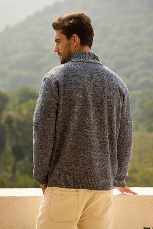 Чоловіча флісова куртка Les Umes з коміром-стійкою, осінь-зима, Regular Fit (М, Multiblau)