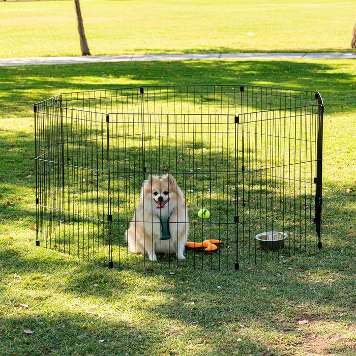 Клітка для собак IRIS OHYAMA 91.4 см - вольєр для собак, вольєр для тварин, клітка для собак, портативна, чорна