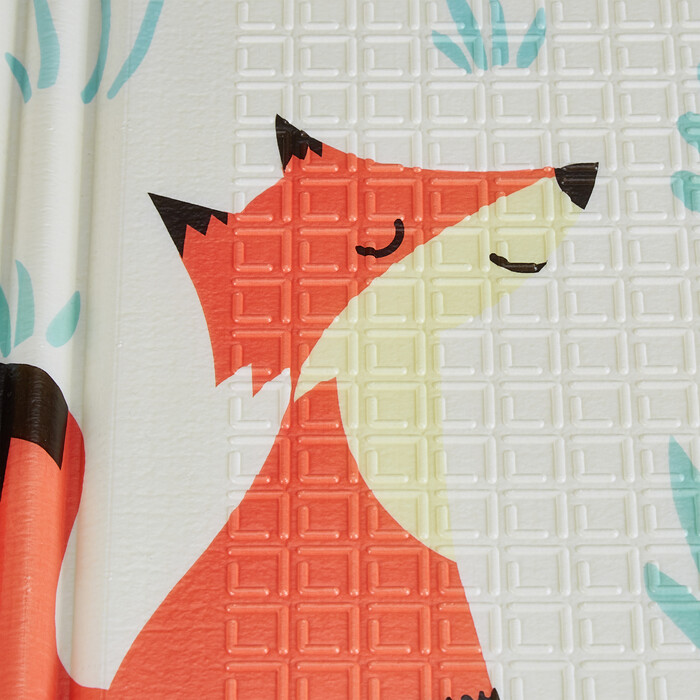 Relaxdays Foldable Play Mat with Forest Animals