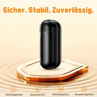 Електричні грілки для рук 2 шт. 7000mAh з 3 рівнями нагріву, портативні, магнітні, чорні - ідеальний зимовий подарунок для жінок та чоловіків