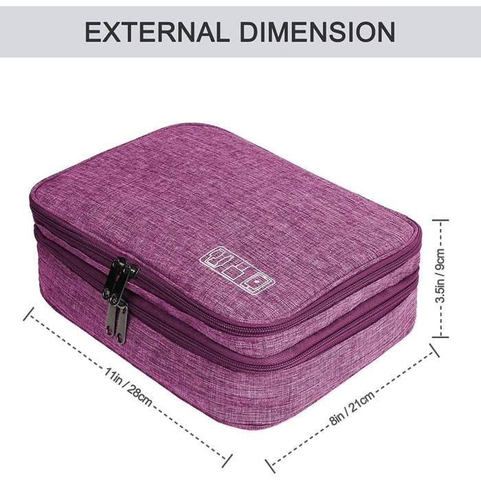 OliviaLiving Electronic Organizer, Jelly Comb Electronic Accessories Cable Organizer Bag Waterproof Travel Cable Storage Bag for Charging Cables Power Bank iPad