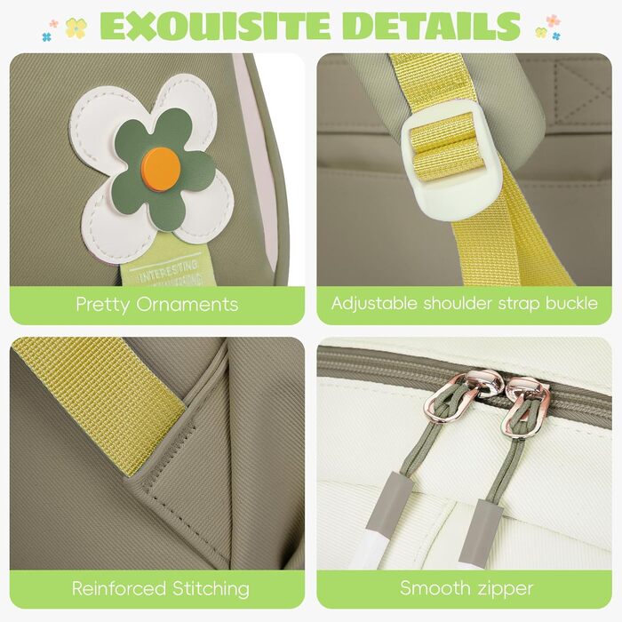 Шкільний рюкзак для дівчаток-підлітків 2025, для школи/гімназії, водонепроникний, для ноутбука 15.6