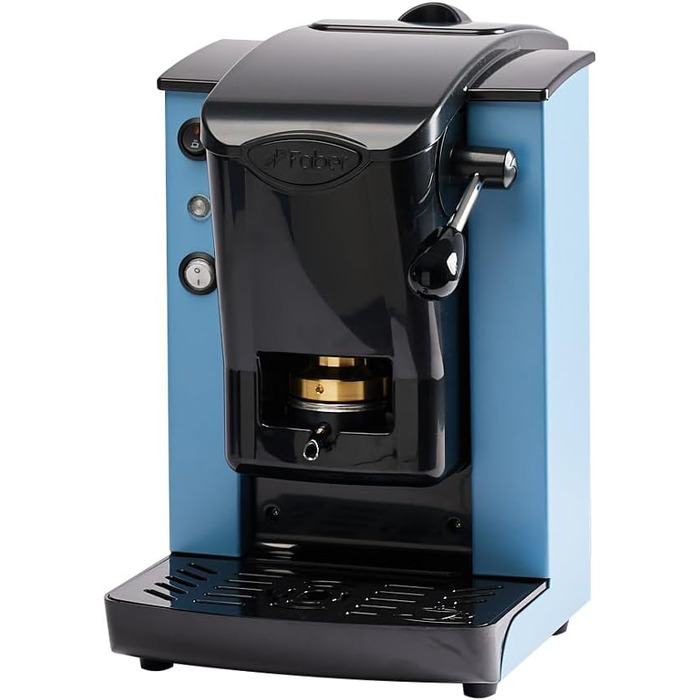 FABER COFFEE MACHINES | Slot Plast Model | POD Coffee Machine 44 mm | Adjustable Brass Pad Press (BURGUNDY/BLACK)
