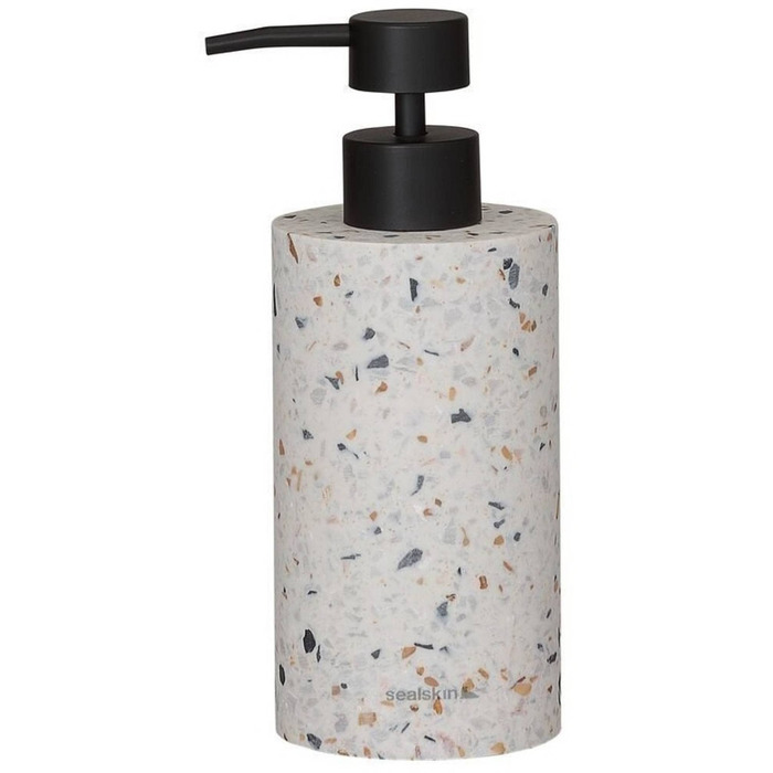 Диспенсер для мила Sealskin Blend Terrazzo 260 мл, білий цемент, сучасний дизайн