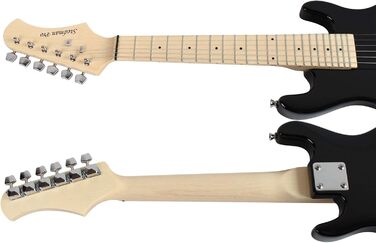 Дитячий електрогітарний набір YMC, 76.2 см, з підсилювачем 5 Вт, Gigbag, ремінь, кабель, струни, медіатори та ключ, Чорний