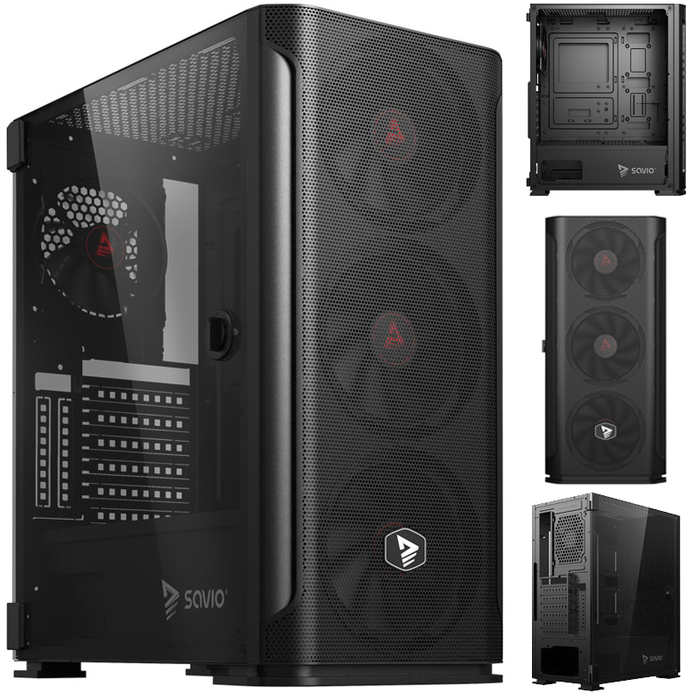 Корпус Savio Shadow X2 Midi Tower, чорний