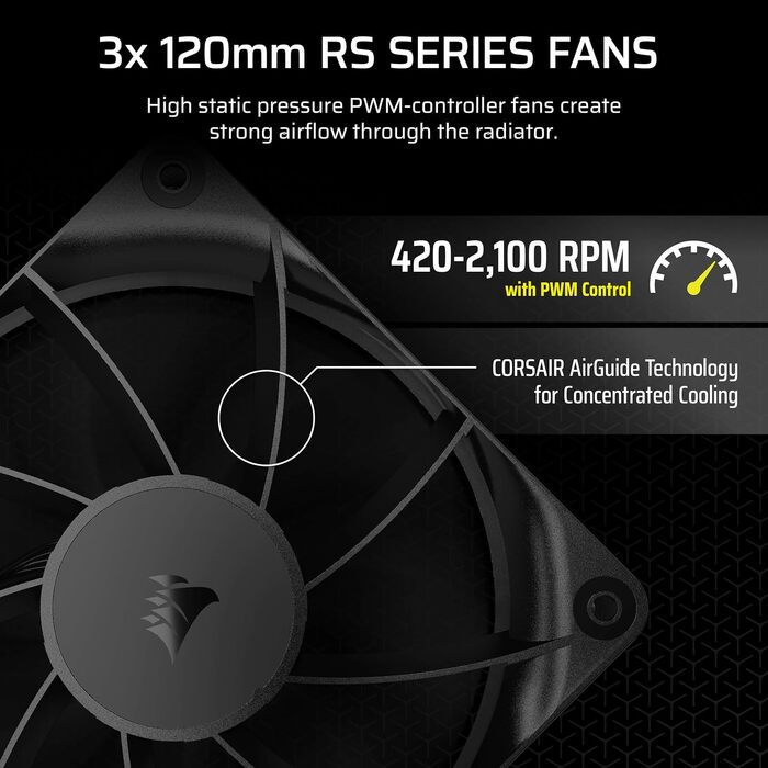 Система водяного охолодження Corsair Nautilus 360 RS для CPU – 360мм AIO, тиха, без RGB, чорний колір. Сумісна з Intel LGA 1851/1700, AMD AM5/AM4. В комплекті 3 вентилятори RS120.